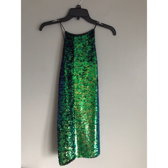 color changing sequin dress